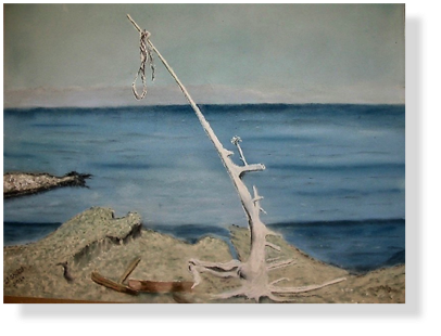 (115) Strandgalgen
35 x 47 cm 2021
Bei einem Spaziergang entdeckt (115) Strandgalgen
35 x 47 cm 2021
Bei einem Spaziergang entdeckt